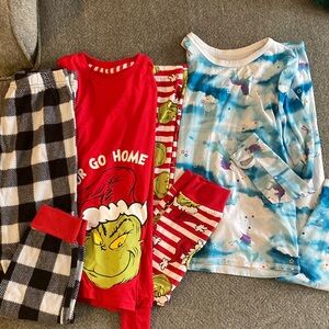 Grinch and Unicorn Kids Pajama Set